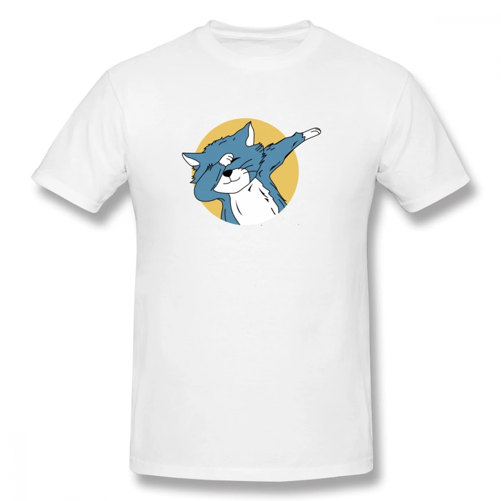 

100% cotton Cat Gesture Just Do It print casual mens o-neck t shirts fashion Men's Basic Short Sleeve T-Shirt