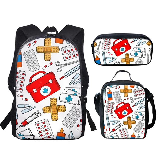 Children's School Backpack Nursing Healthcare Pattern Casual Kids School Bags Fos Girls Boys Large Bookbags Mochila