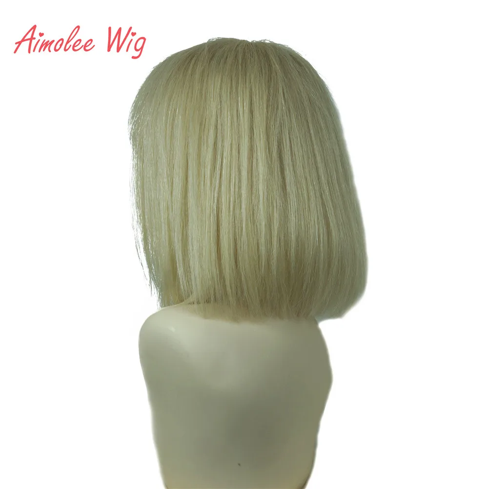Peruca de Cabelo Aimolee Humano Feminino 613 Topo Crochê Gancho Perucas Naturais Bob Cor 10 Aimolee peruca de cabelo humano feminino bob