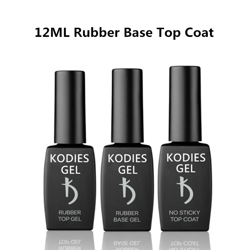 12ML 3 PCS 1 шт. KODIES резиновое Базовое покрытие верхнее покрытие Гель-лак Vernis Полупостоянный УФ-светодиодный без протирания грунтовка гелевая основа под лак для ногтей - Цвет: 12ML 3 PCS
