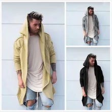 Осенний Повседневный Приталенный кардиган Abrigo Hombre, теплая куртка Homme, супердлинное пальто с капюшоном, флисовые толстовки Casaco Masculino