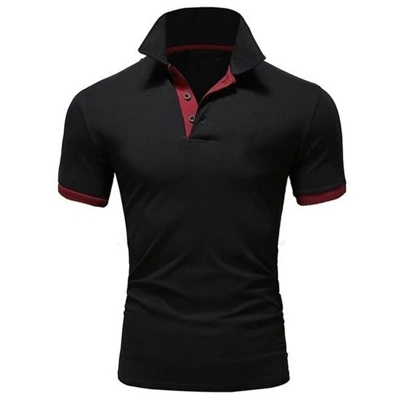 2019 Summer New Polo Shirts Men Short Sleeve Polo shirts Pure Color Tops Men Fashion Casual Clothes Breathable quick dry S-2XL