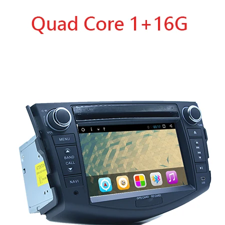 Quad Core 1G 16G 2Din Android 7,1 автомобильный DVD Восьмиядерный 1024*600 экран для Toyotta Rav 4 RAV4 Аудио Видео Стерео gps навигация Радио RDS 4G Wifi - Название цвета: Quad Core 1G 16G