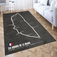 24 hours of Le Mans 3D Printing Room Bedroom Anti-Slip Plush Floor Mats Home Fashion Carpet Rugs New Dropshipping 1