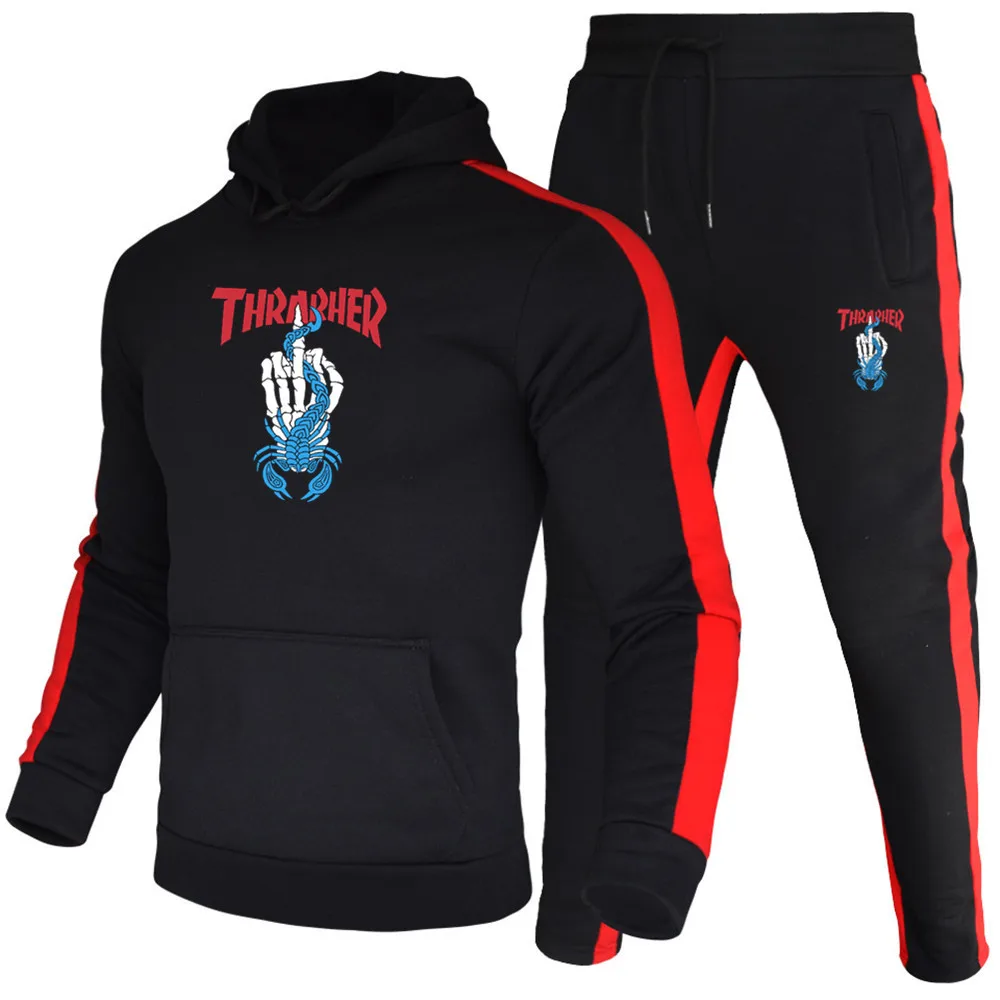 

Anime 2-piece Set Sweatshirt Men/women Fashion Hot Hip Hop Hoodies +Sweatpants Fleece Hoodie Suit New Harajuku Streetwear