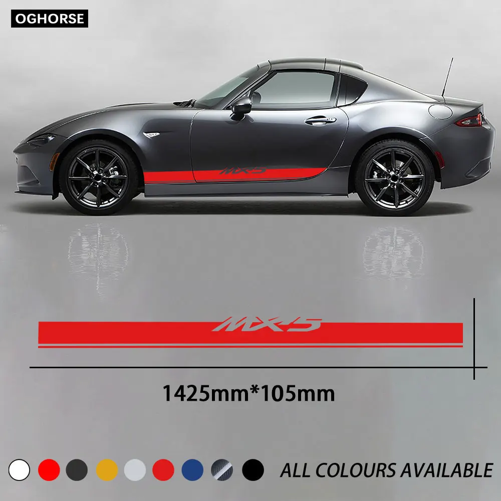 Fits Mazda 2 Sports Side Racing Stripes Decal Graphics /Tuning Car 