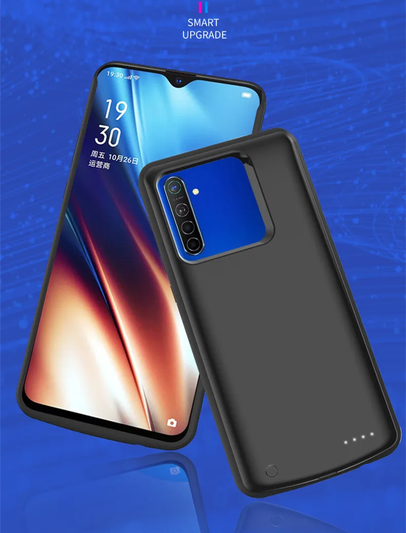Чехол с зарядным устройством 6500 мАч для Oppo Realme X2 Q Дополнительный внешний