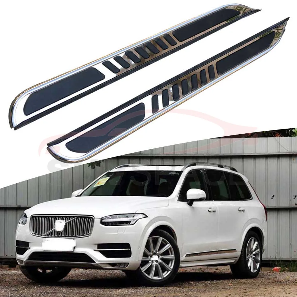 Боковой Шаг подходит для Volvo XC90- Беговая доска nerf бар 2 шт. левый и правый алюминиевый боковой шаг боковая педаль
