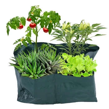 

4 Pocket Planter Plant Growing Bags Home Gardening Planting Pot several drainage holes at the bottom and side for balcony
