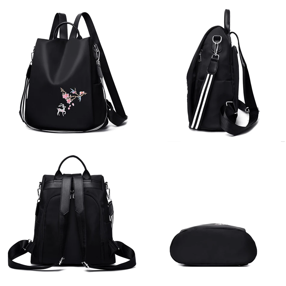 Элегантный женский рюкзак с вышивкой оленя Sika Mochila Feminina 3 в 1 светильник школьная