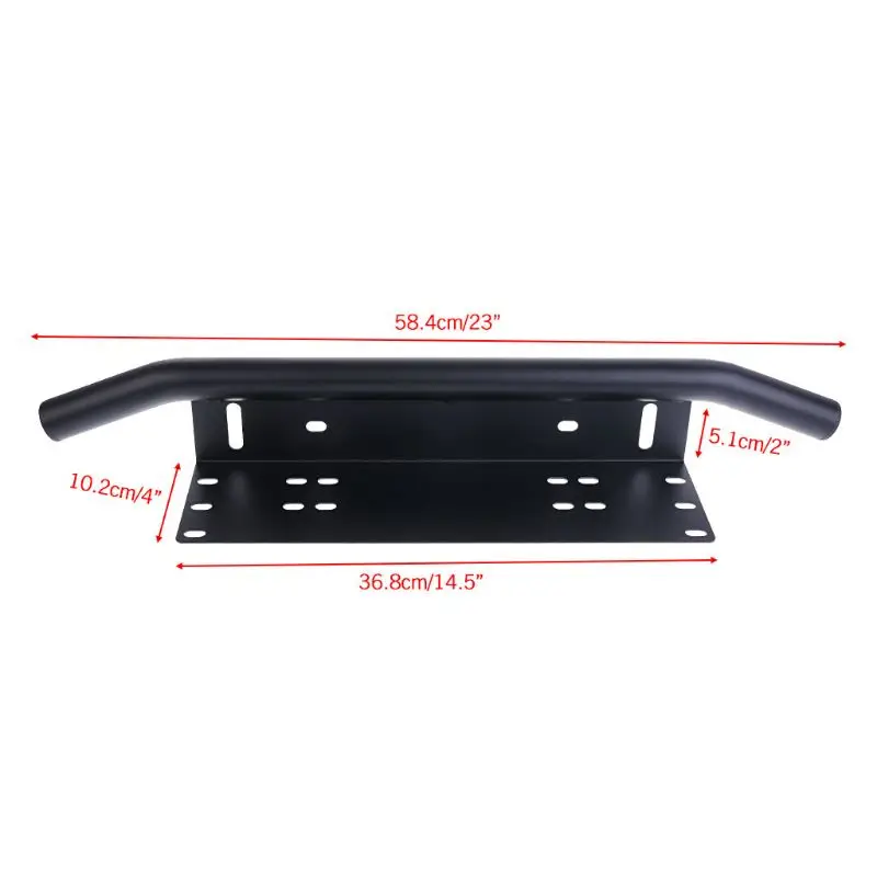 Front Bumper License Plate Holder Mount Bracket Off-Road Vehicle LED Light Modified License Plate Stand