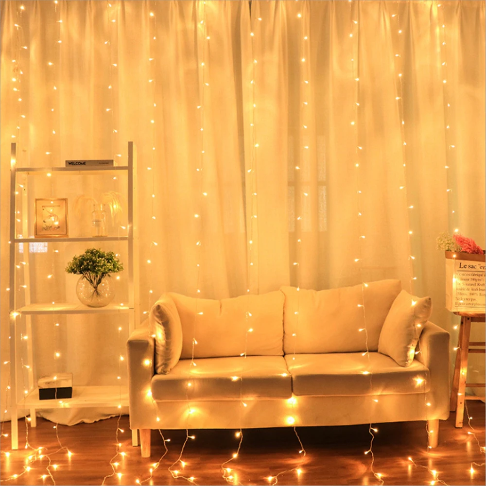 3x1/3x3/6x1/6x2 м 300 светодиодный Сказочный гирлянда-сосулька, Рождественский светодиодный гирлянда для свадебной вечеринки, гирлянда, наружная занавеска, домашний декор