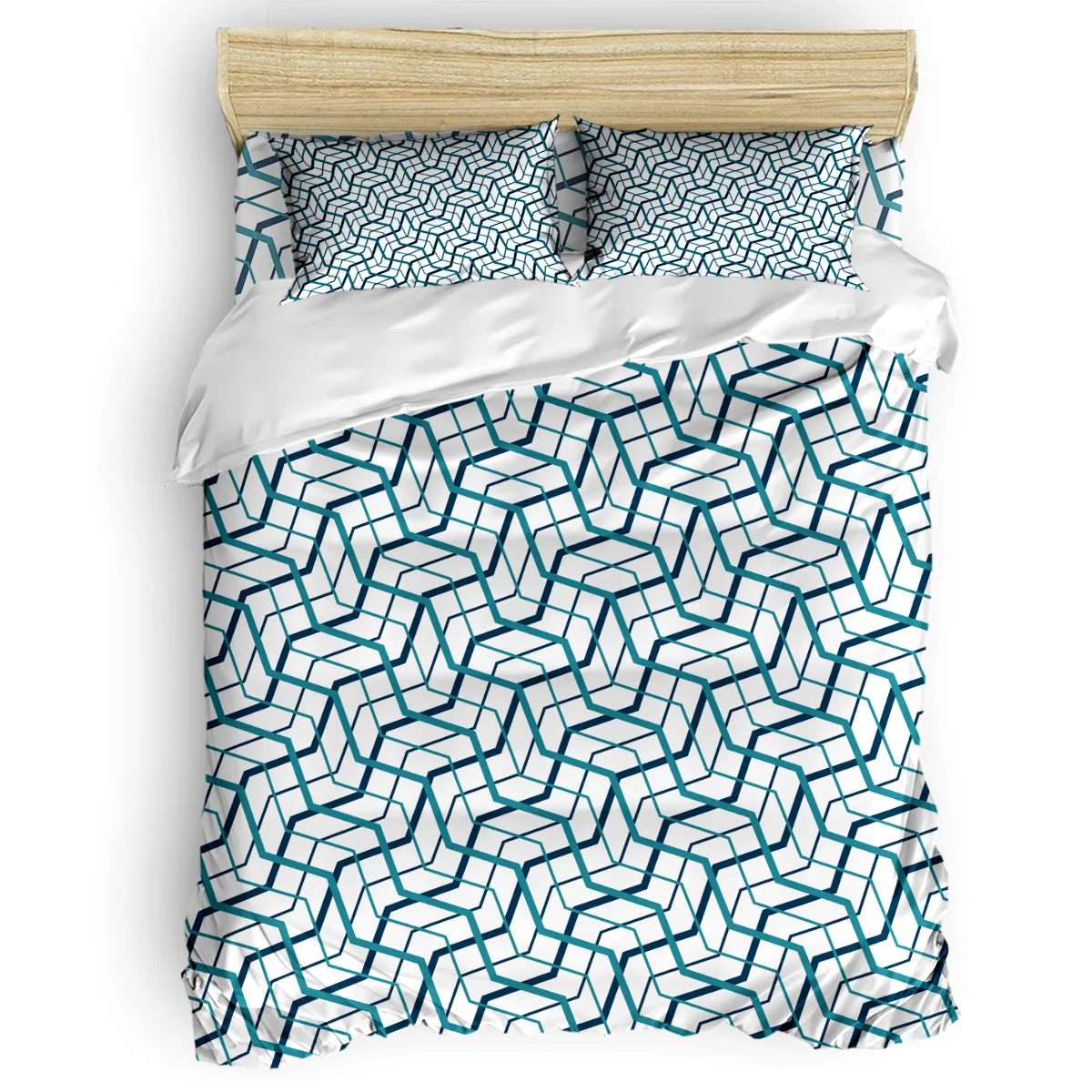 

Irregular Geometric Pattern Duvet Cover Set Vintage Floral Art Design Collection of 3/4pcs Bedding Set Bed Sheet Pillowcases
