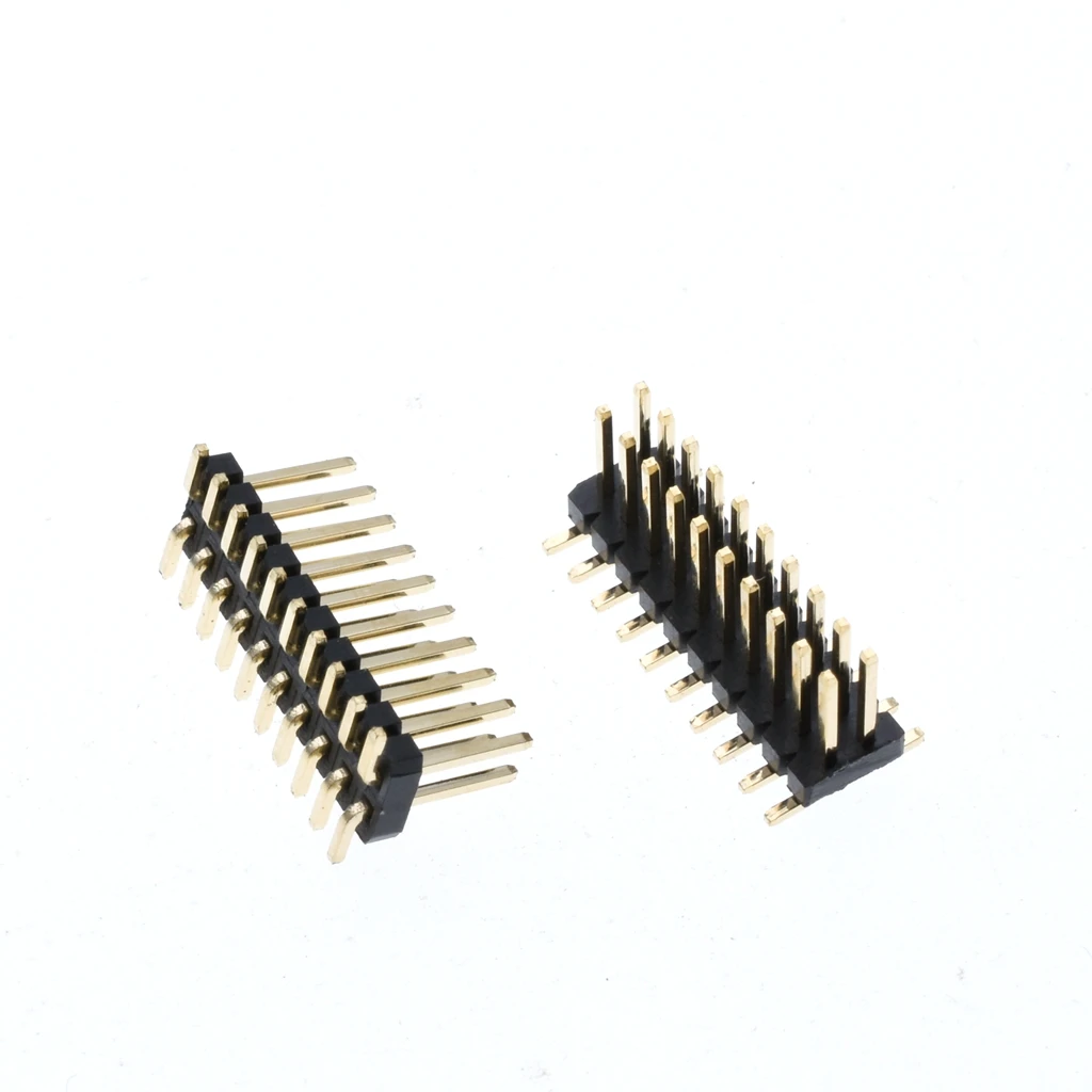 Большая скидка! SMD 1,27 мм Pitch Pin позолоченный двойной-pin 2x10P 1,27 мм двухрядный контактный разъем SMT 2*10P разъем