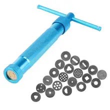Diy Craft Aardewerk Klei Extruder Fondant Cake Slime Pastry Pistool Modellering Metalen Tool Voor Sculptuur Suikerpasta Keramische 20 Polymeer
