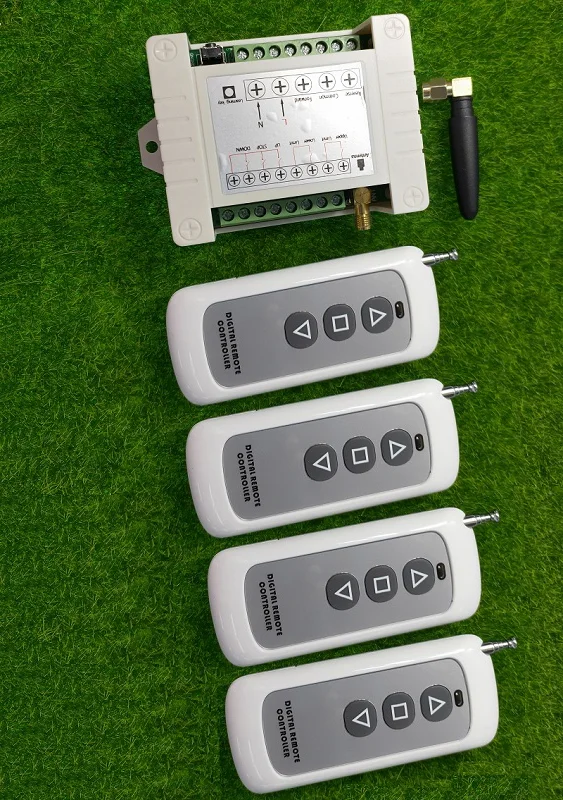 220V 110V 10A 2CH дистанционного Управление однофазный электродвигатель вперед обратный с крышкой вверх/вниз стоп двери окна Шторы Беспроводной TX RX ограниченный переключатель - Цвет: D