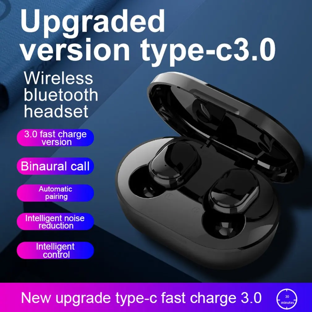 

Wireless Wireless Earphones Binaural Call Earphone Box Type-C 3.0 Charge Earbuds Waterproof Earphone Support Siri