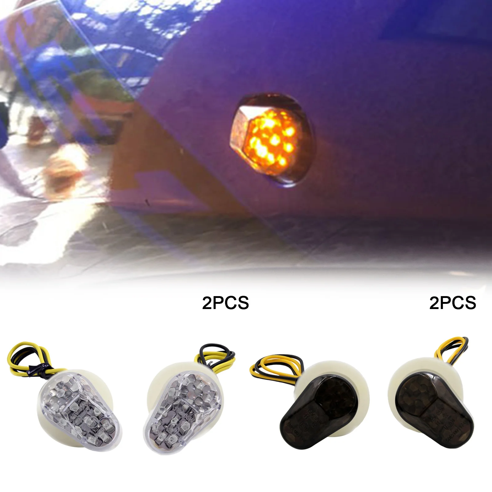 오토바이 방향 지시등 LED 표시등 깜박이는 포토 플래시 전구, 야마하 YZF R1 R6 R6S R3 R6S FZ1 FZ6 FZ8 FAZER, DC 12V