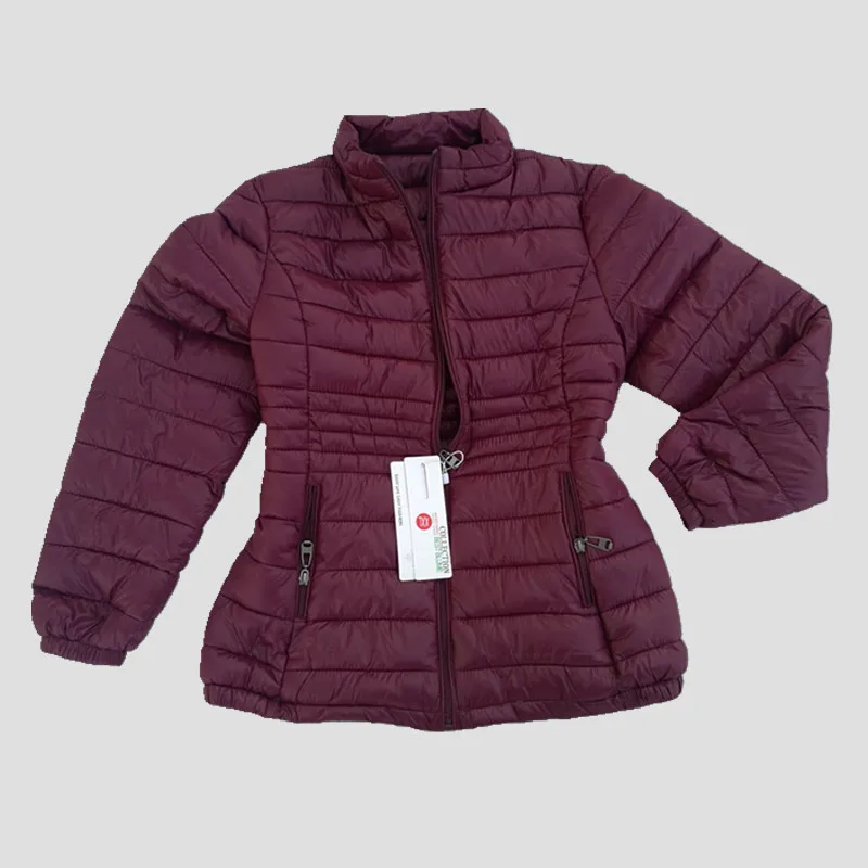 Autumn& Winter Elderly People down Jacket Cotton-padded Clothes Women's Short Korean-style Cotton-padded Clothes Slim Fit Stand