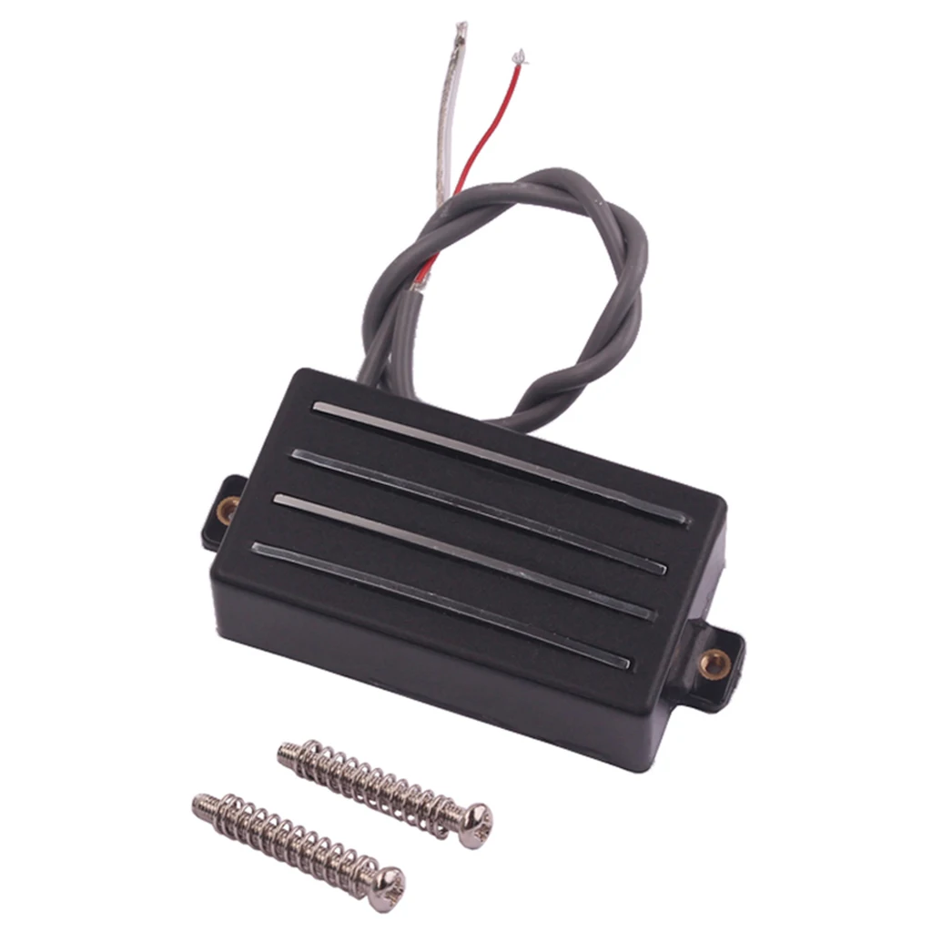 1Pc Black Quad Hot Rails Humbucker Pickup Copper for Cigar Box Guitar Replacement Parts