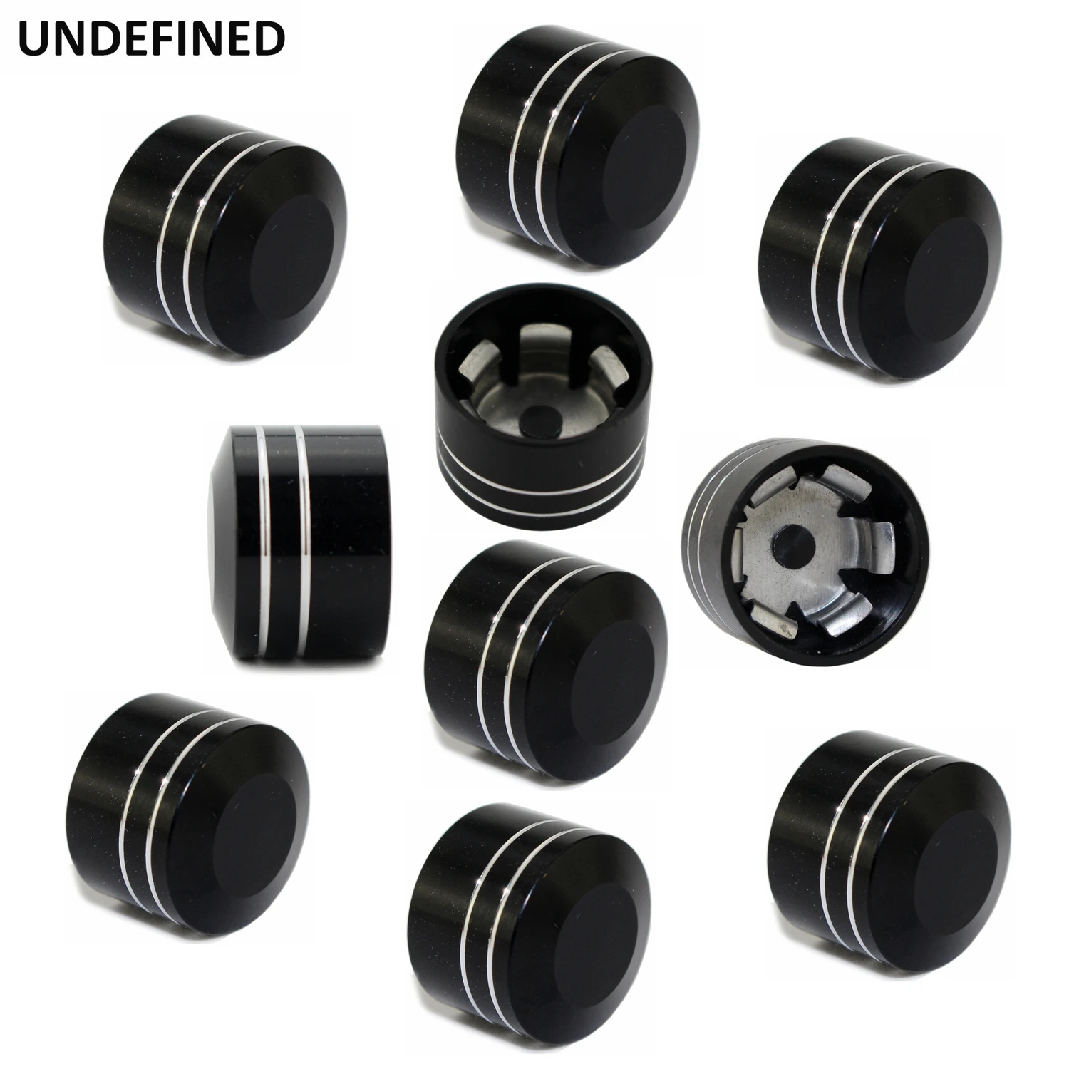 10pcs Head Bolt Cover For Harley Twin Cam Dyna Softail Touring FLH Chrome Schrauben Motor Topper Screw Caps Motorcycle Aluminum