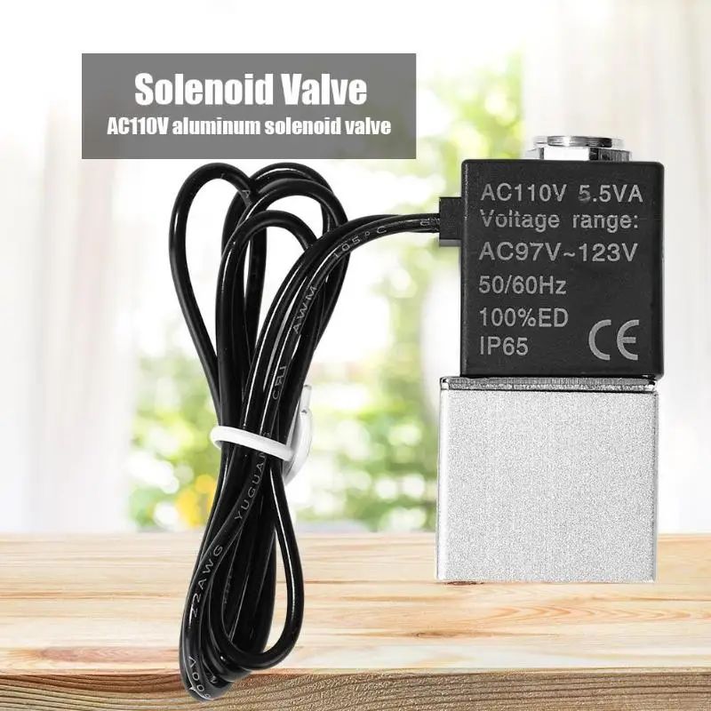 AC110V 2 способ Соленоидный клапан одностороннее прямое действие воздушный газ жидкости вода пластик нормально закрытый переключатель для управления водой