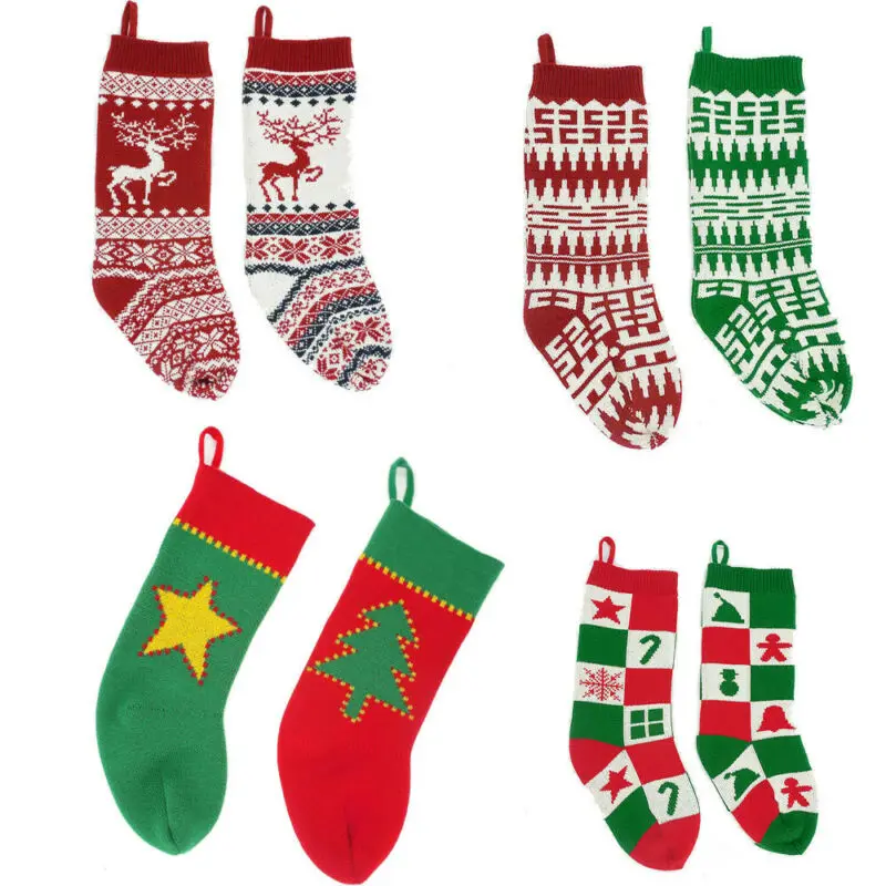Красивые новогодние носки США для женщин и мужчин; подарок Санта-Клауса; теплые зимние забавные рождественские носки