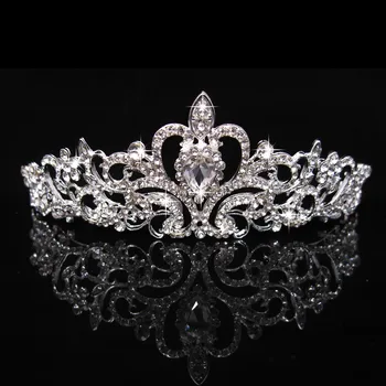 

diadème mariée Hair Accessories for Girls Spinki Tiaras and Crowns Full Rhinestone Knot Crown Rhombus Hair Comb
