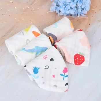 

Baby Face Towel 6 Layers Muslin Cotton Soft Baby Towels Handkerchief Bathing Feeding Face Washcloth Wipe Burp Cloths 25x25cm