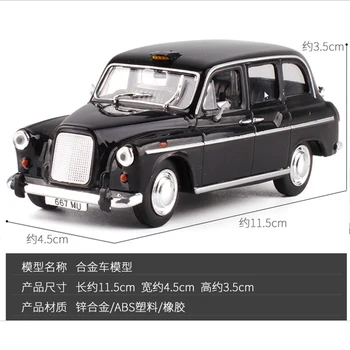 

1/43 scale static model classic retro acrylic box London taxi 1958 alloy car model toy die-casting kids gift collection toy