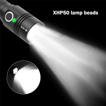 

Aluminum Alloy XHP50 LED 4 Modus Taschenlampe Jagdlampe Camping Lampe 1x18650 powerful flashlight flashlight shocker