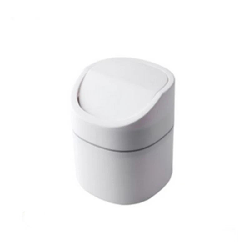 

2019 Hot Sale Desktop Trash Office Home With lid Creative Storage Tube Plastic Portable SimpleMini Trumpet Cute Simple Trash