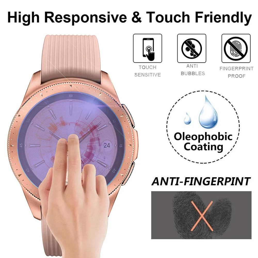 

Smartwatch Smart Watch Film 1/3/5Pcs Anti Blue light Tempered Glass Screen ProtectorFor Samsung Galaxy Watch 42mm Watches Cover