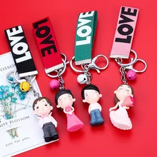 Креативные стерео Пары Любовь мультфильм кукла ключ милый винил подвеска автомобиль брелок кулон
