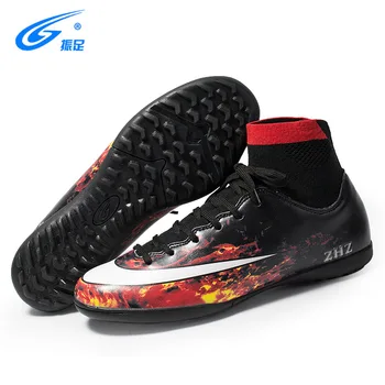 

Men High Ankle Football Boots Soccer Cleats Turf Shoes Kids Soccer Shoes Indoor Futsal Sneakers