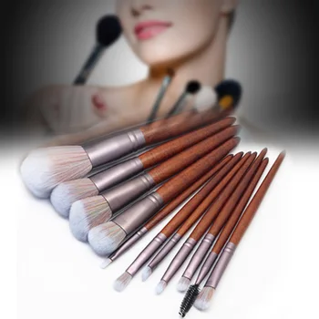 

High Quality 11pcs Makeup Brushes Set Foundation Powder Blush Eye Shadow Lip Blend Wooden Handle Brush