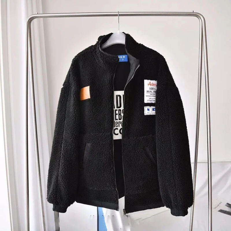 Куртка погрешности Ader двухсторонняя одежда из овечьей шерсти флисовое пальто