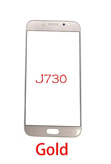 J7 2017 J730 gold For Samsung Galaxy J3 J5 J7 J330 J530 J730 Front Outer Glass Lens Cover Replacement - Color: J7 2017 J730 gold