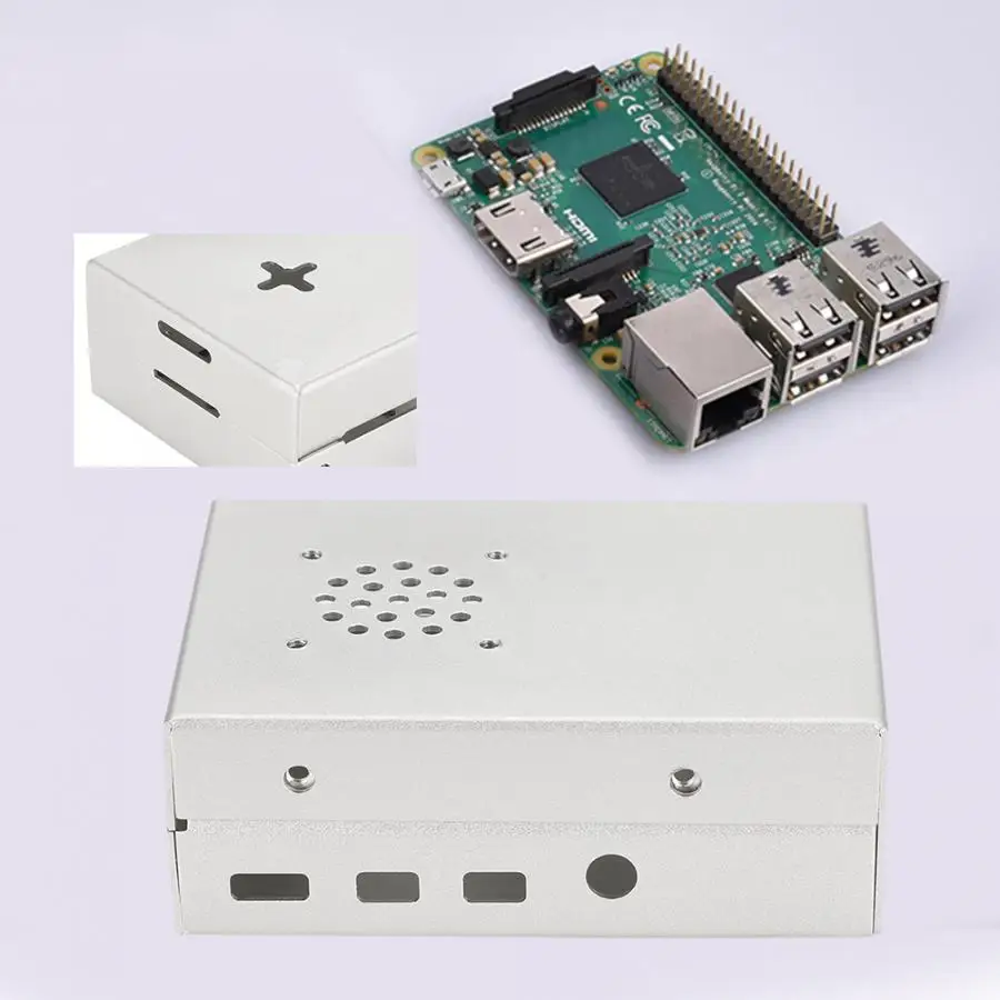 Алюминиевый сплав чехол для Raspberry Pi 4B теплоотвод защитный алюминиевый сплав металлический чехол Корпус