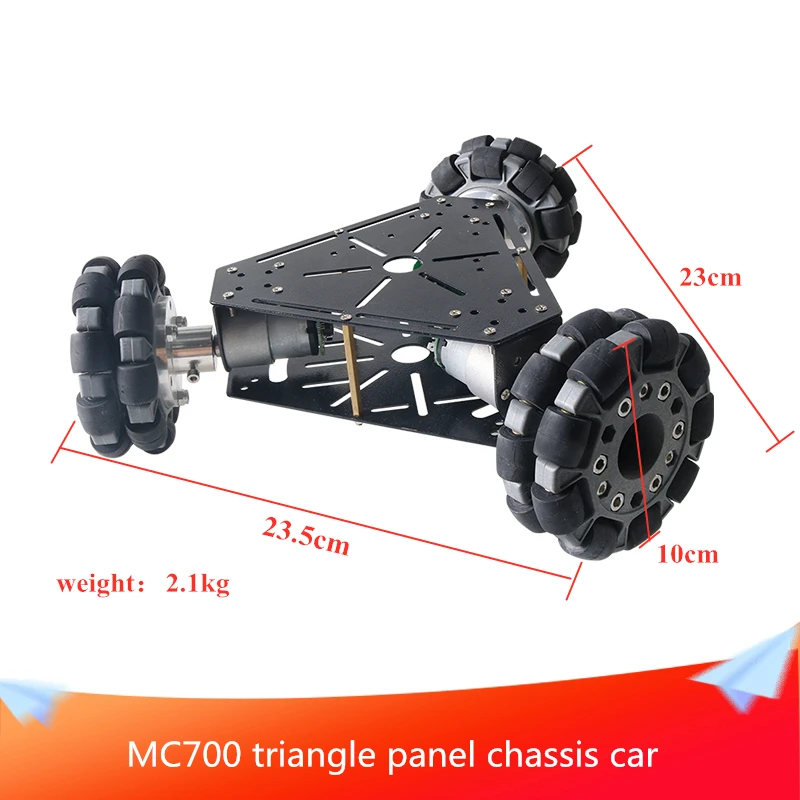 Треугольная панель шасси автомобиля MC700 100 мм колесо Mecanum с высоким крутящим