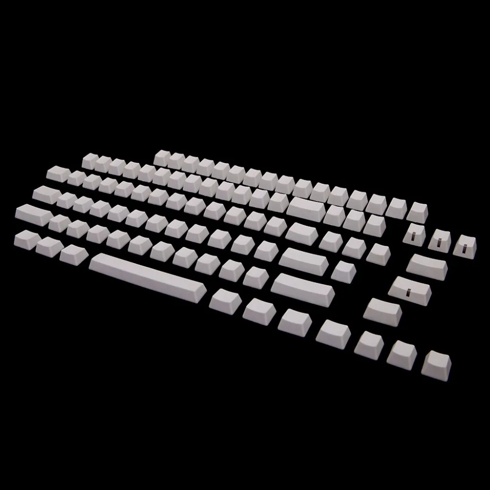 Белый 87Key Keycap Универсальный PBT ключ колпачки набор пустой без печати DIY для Cherry MX Переключатель Клавиатуры колпачки для ключей