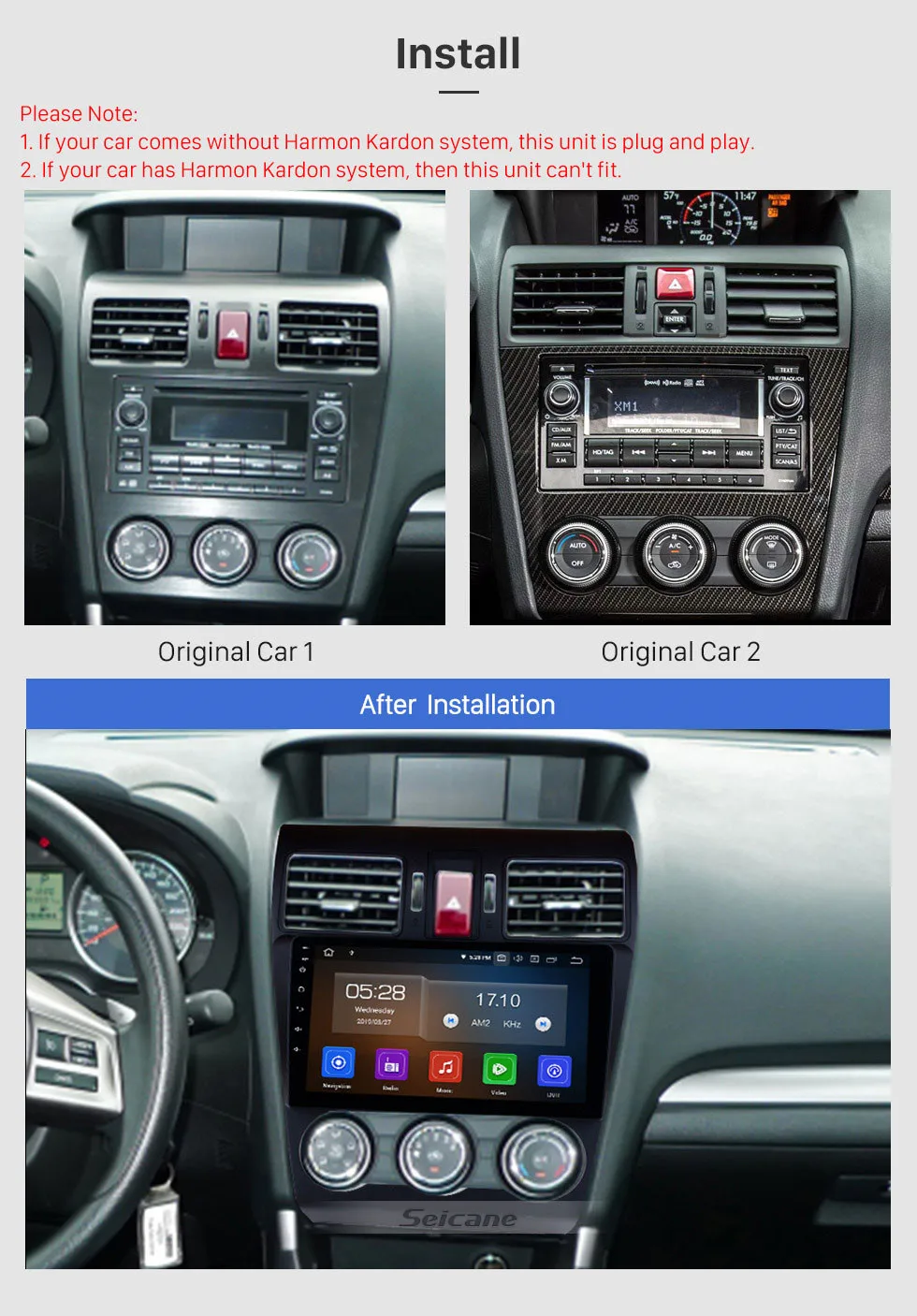 Cheap Seicane Car GPS Multimedia Player Android 9.0  RAM 4GB Car Radio for 2014 2015 2016 Subaru Forester With 9 Inch IPS Carplay RDS 1