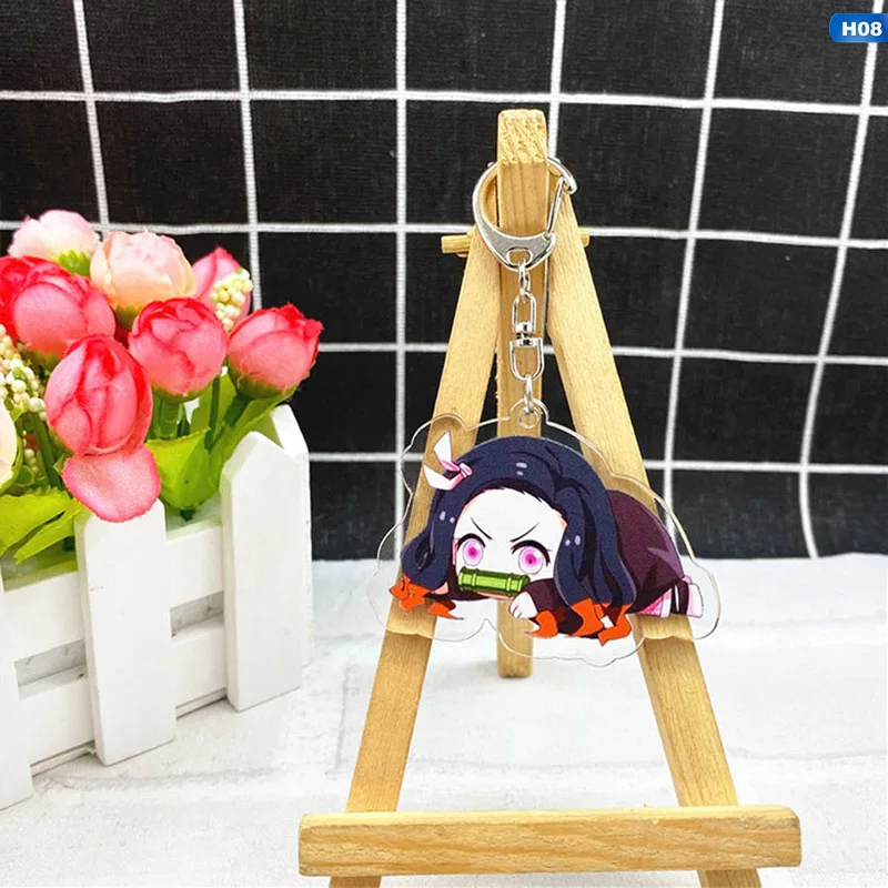 Аниме демон убийца: Kimetsu no Yaiba акриловый брелок для ключей Косплей Аниме Подарки - Цвет: KEY5104H08