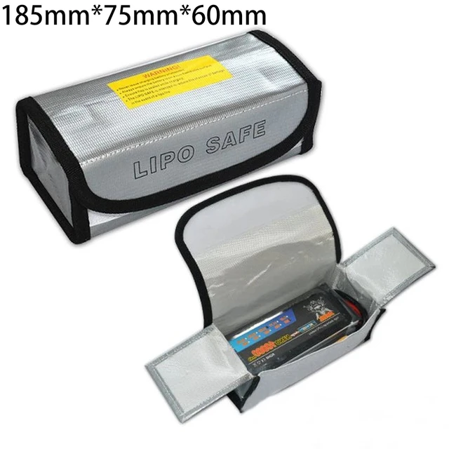 JDRC Lipo Battery Safety Bag 185x75x60mm Mini Waterproof Fireproof Explosion-Proof Portable for FPV Racing Drones 6