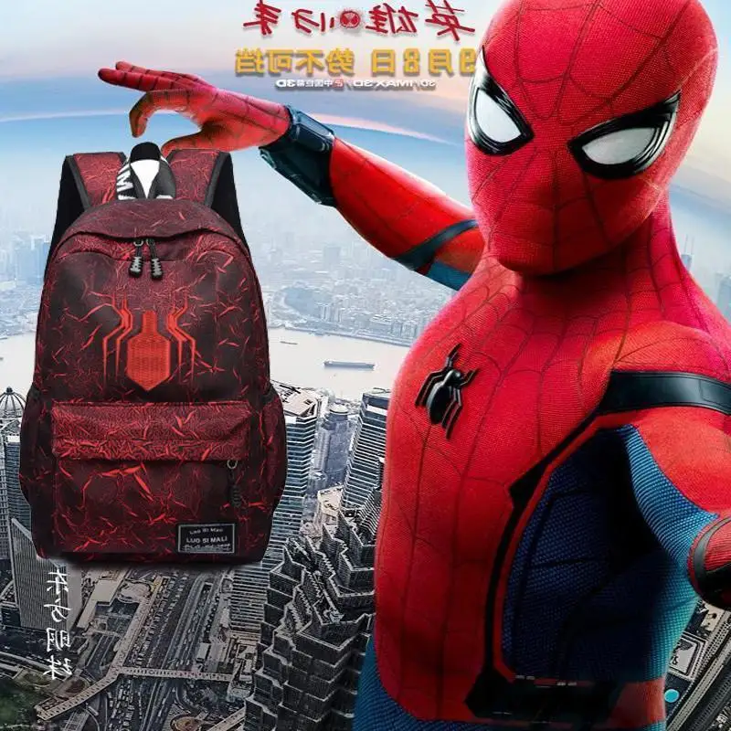 Genuine Disney Marvel Backpack Spiderman Captain America Capacity Backpack Travel Bag Men&Women Laptop Bag Mochila Escolar