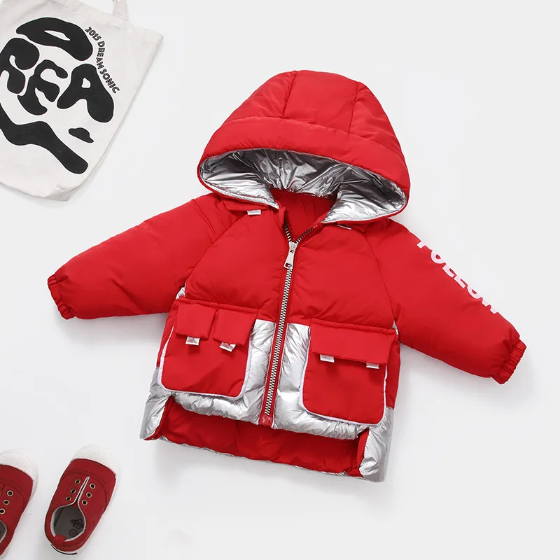 

2019 New Children Clothing Jackets Boys Cotton Outerwear Clothes Girls Winter Warm Down Parkas Kids Clothes Hoodies Coats