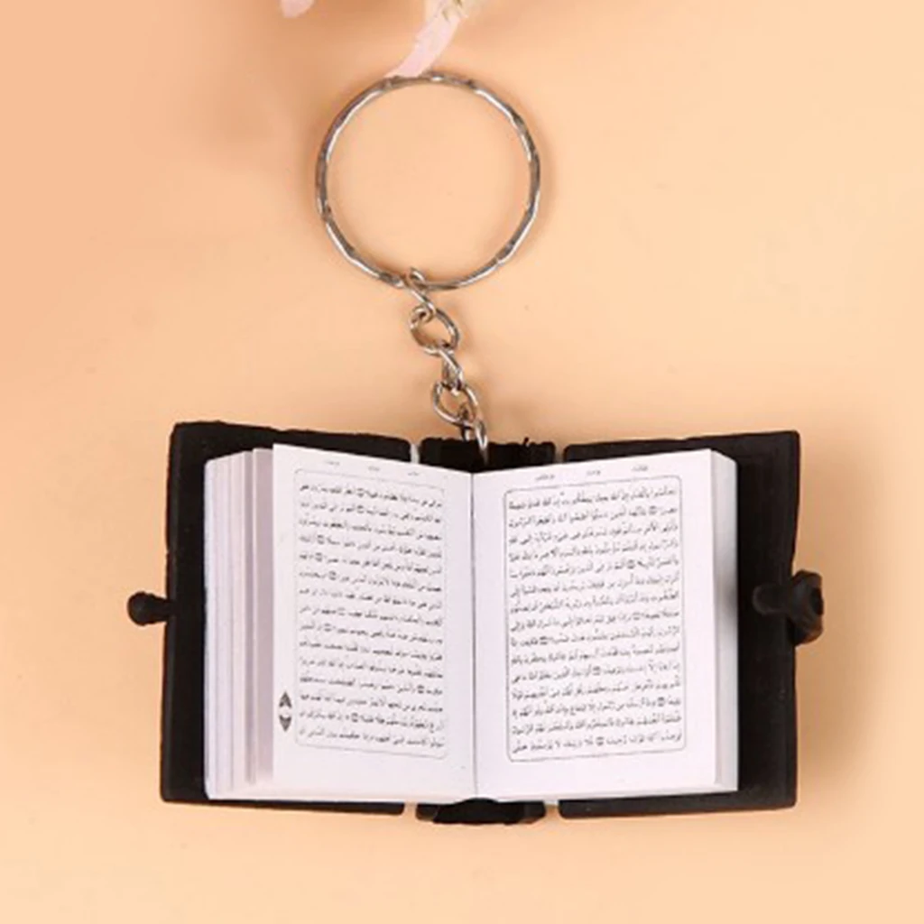 Mini Islam Ark Quran Keychain The Koran Muslim Keyring Hanging Memorial Gift