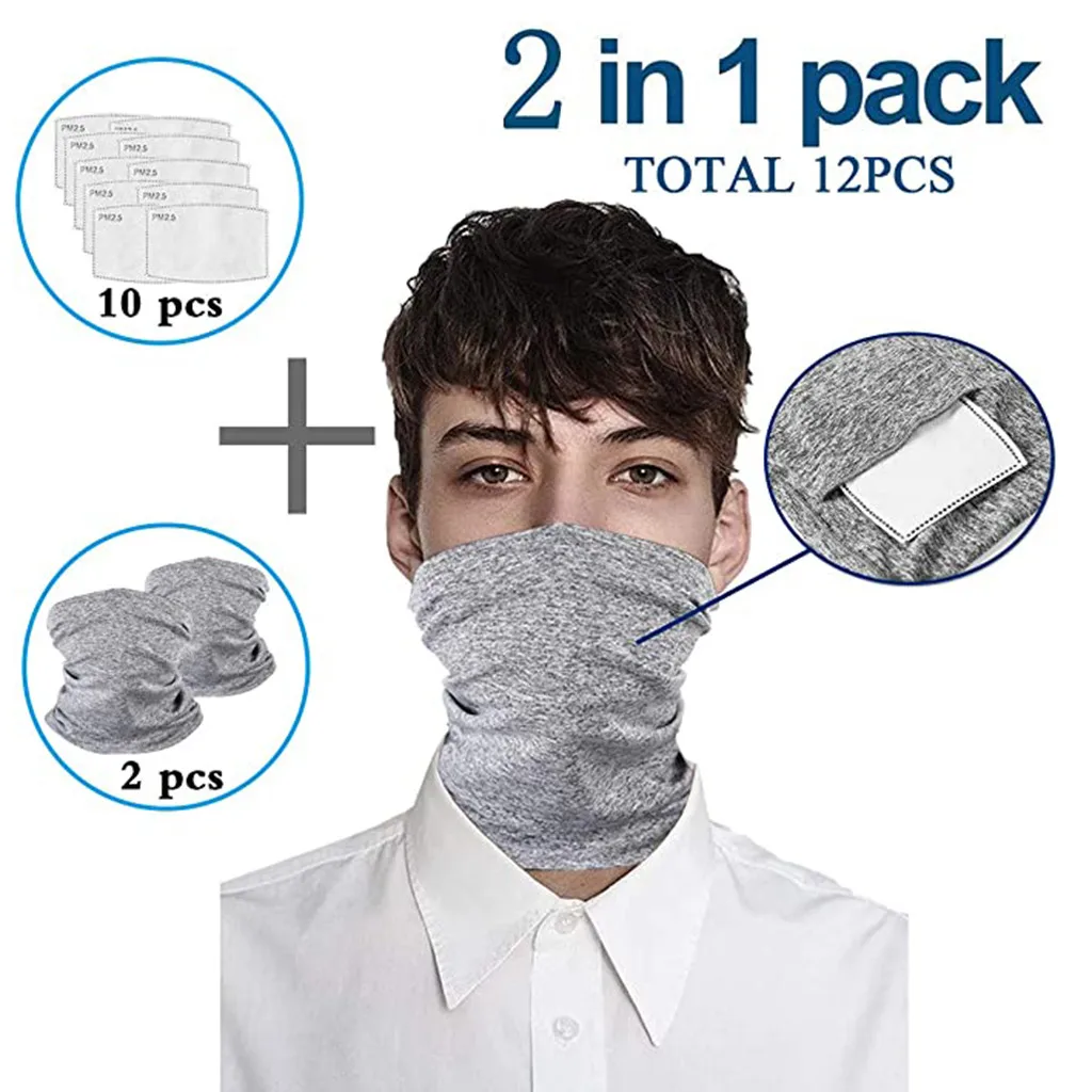 

Men Women Boy Multifunctional Breathable Head Scarf Neck Cover With Safety Filter Summmer Boy Washable Mask Cycle Sport