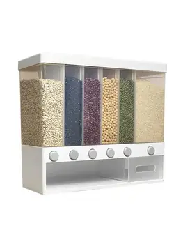 

Wall-Mounted Seperated Grain Cereal Can Rice Storage Box Classification Metering Rice Cylinder Automatic Rice Plastic