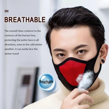 

1PC Black Mouth Face Mask Unisex Outdoor Cycling Wearing Windproof Anti-Dust Wearing Respirator Black Face Care Tools In Stock